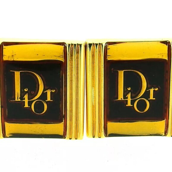 DIOR Cufflogo Gold Plated Authentic - Picture 2 of 8